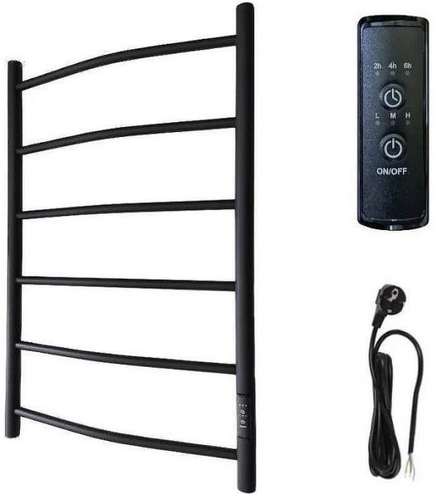 Электрический полотенцесушитель Маргроид Вид 4 800x500 04-8050-1049-9005R правый Черный матовый