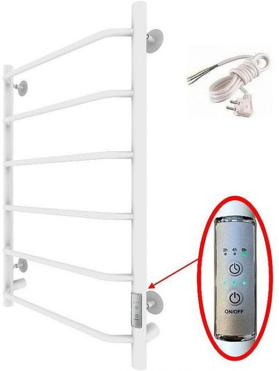 Электрический полотенцесушитель Тругор ПЭК 6 СП 80x50 Белый