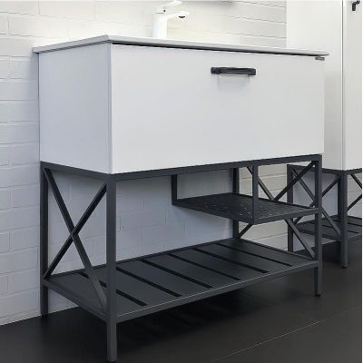 Тумба с раковиной Comforty Бредфорд 90 00-00009955 Белый глянец