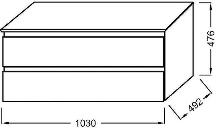 Тумба под раковину Jacob Delafon Madeleine 100 EB2084-J53 подвесная Черная матовая