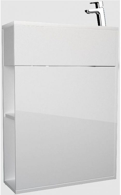 Тумба с раковиной 1MarKa Stretto 50П У94716 подвесная Белый глянец Тумба с раковиной 1MarKa Stretto 50П У94716 подвесная Белый глянец