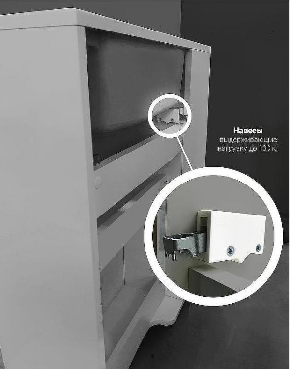 Тумба с раковиной 1MarKa Stretto 50П У94716 подвесная Белый глянец Тумба с раковиной 1MarKa Stretto 50П У94716 подвесная Белый глянец