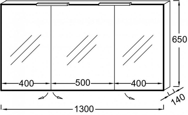 Зеркальный шкаф Jacob Delafon 130 см EB1369-N28, медный бетон Зеркальный шкаф Jacob Delafon 130 см EB1369-N28, медный бетон