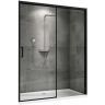 Душевая дверь Abber Komfort 120 AG93120B профиль Черный стекло прозрачное