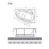 Акриловая ванна Relisan Zoya 140x90 R Гл000001248 без гидромассажа Акриловая ванна Relisan Zoya 140x90 R Гл000001248 без гидромассажа