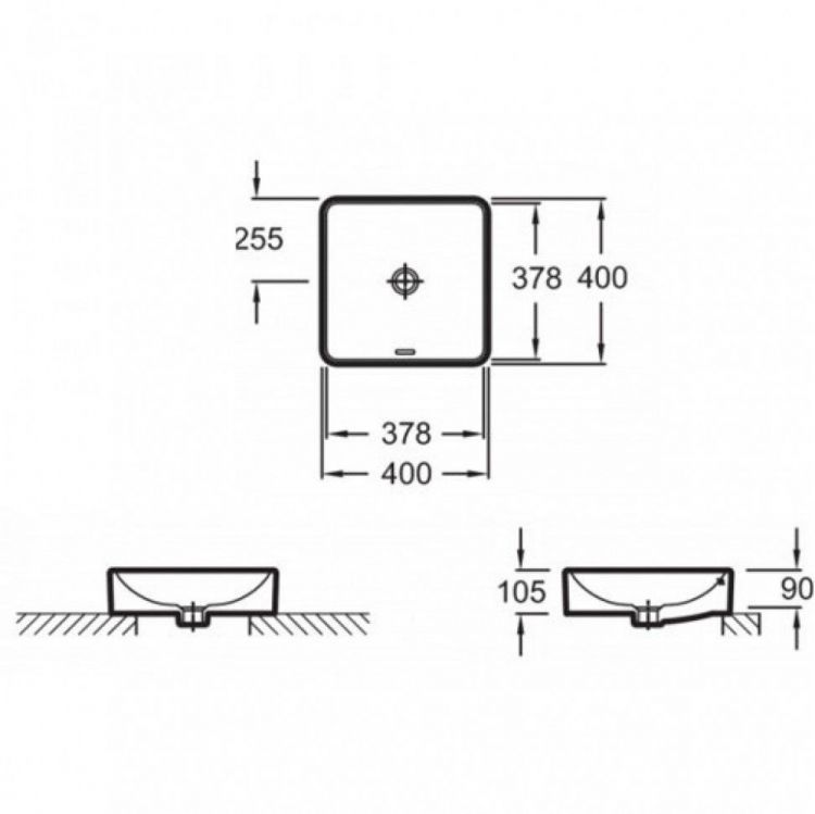 Раковина-чаша Jacob Delafon Vox 40 см серый гранит EVG102-MG2