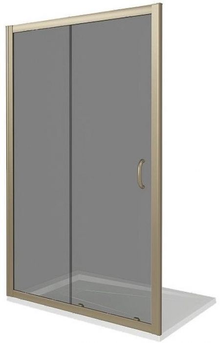 Душевая дверь Good Door Jazze 130 WTW-130-C-G профиль Золото стекло прозрачное