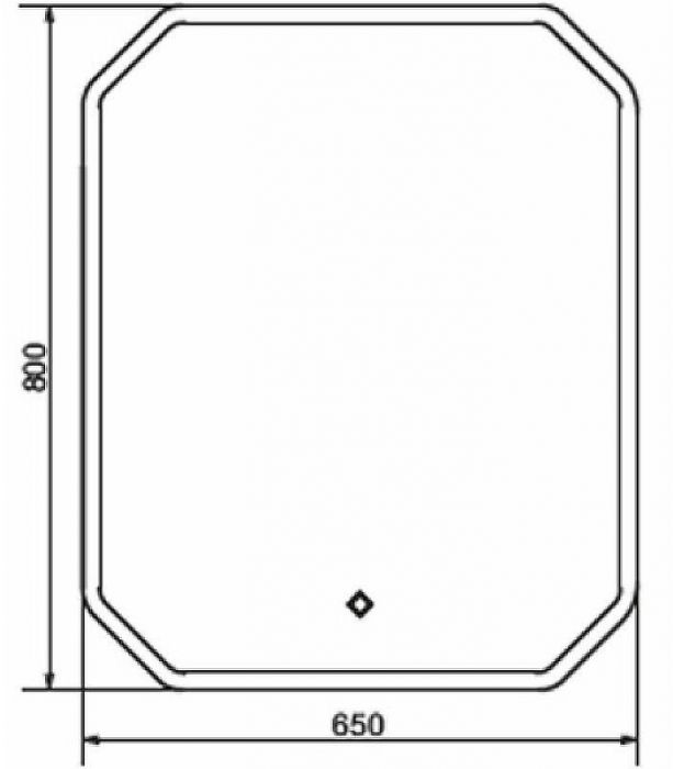 Зеркало Comforty Колеус 65 00-00005259 с подсветкой с сенсорным выключателем