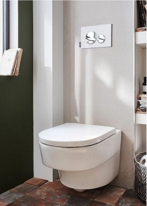 Клавиша смыва Jacob Delafon E20859-CP-MWH Хром глянцевый Белая матовая