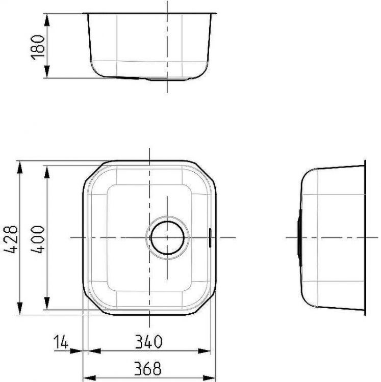 Кухонная мойка Alveus Variant 40 Monarch Anthracite 340x400x180 1113589 Антрацит