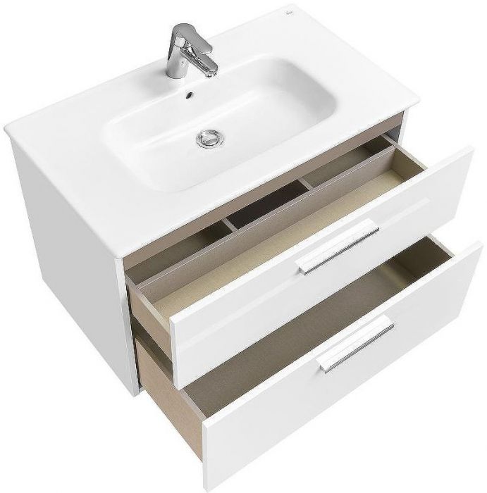 Тумба под раковину Roca Victoria 80 A857470806 подвесная Белый глянец