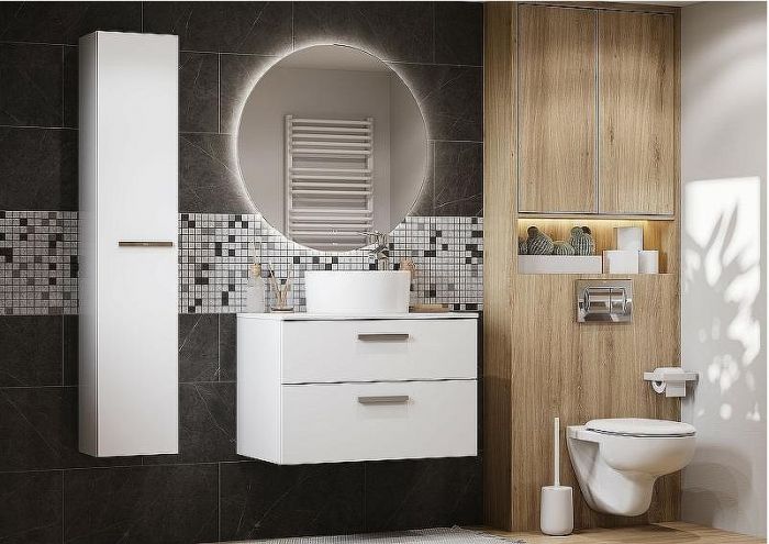 Тумба под раковину Roca Victoria 80 A857470806 подвесная Белый глянец