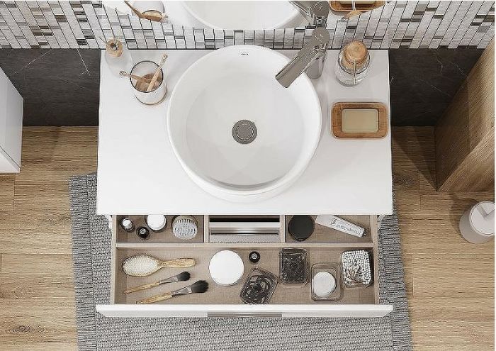 Тумба под раковину Roca Victoria 80 A857470806 подвесная Белый глянец