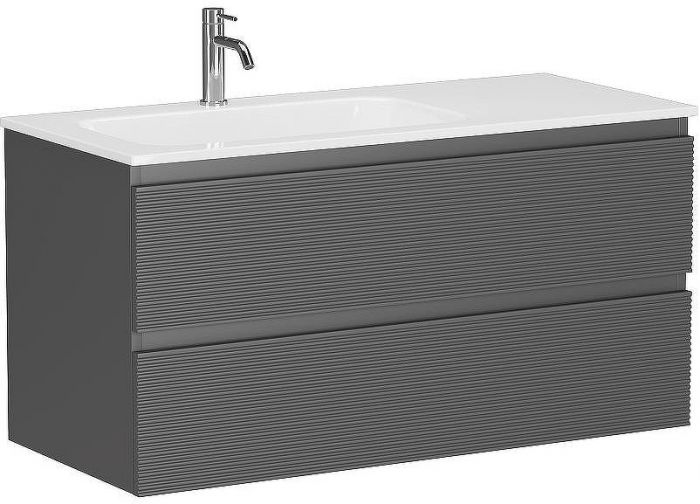 Тумба под раковину Sancos Folk 100 L FL100LGS подвесная Grey soft
