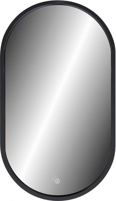 Зеркало DIWO Казань 45 ЗЛП1723 с подсветкой цвет Черный с сенсорным выключателем