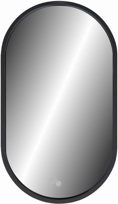 Зеркало DIWO Казань 45 ЗЛП1723 с подсветкой цвет Черный с сенсорным выключателем