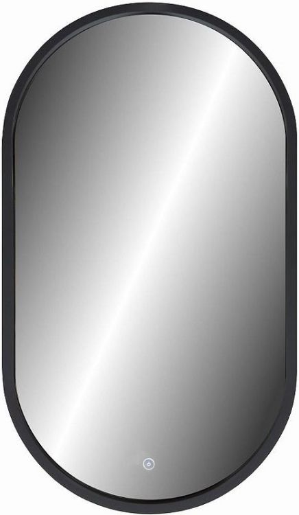 Зеркало DIWO Казань 45 ЗЛП1723 с подсветкой цвет Черный с сенсорным выключателем