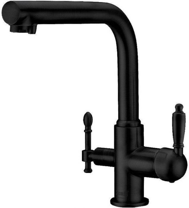 Смеситель для кухни ZorG Sanitary ZR 313 YF-33 BLACK Черный матовый