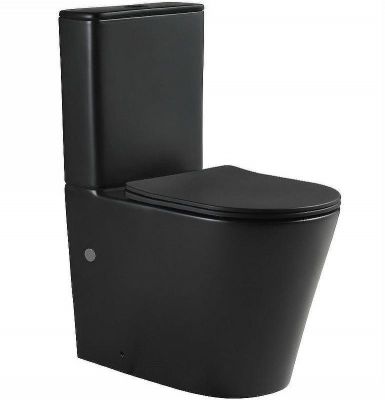 Унитаз компакт SantiLine SL-5026MB Черный матовый с бачком и сиденьем Микролифт