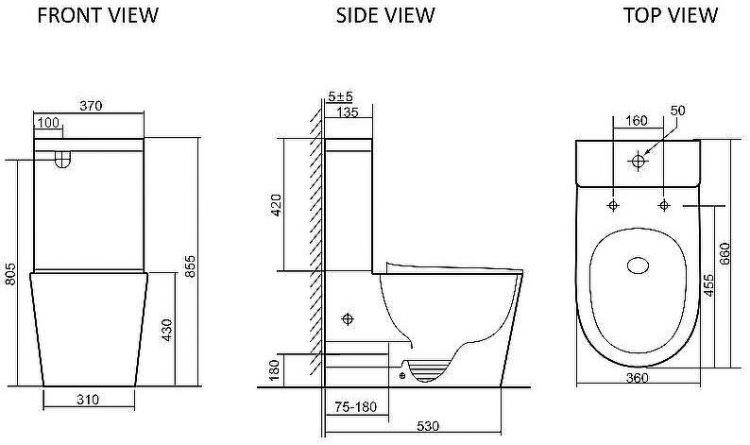Унитаз компакт SantiLine SL-5026MB Черный матовый с бачком и сиденьем Микролифт Унитаз компакт SantiLine SL-5026MB Черный матовый с бачком и сиденьем Микролифт