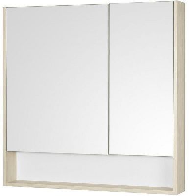 Зеркальный шкаф Aquaton Сканди 90 1A252302SDB20 Белый Дуб верона
