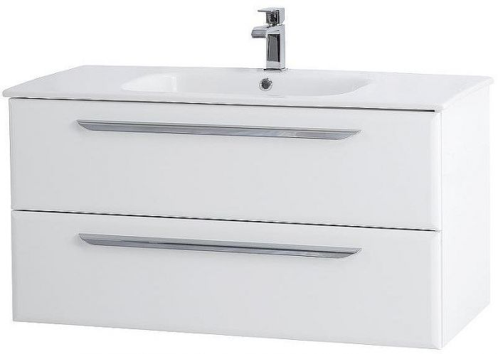 Тумба под раковину Cezares Eco-Cer 80 ECO-CER-800-2C-SO-BL подвесная Bianco Lucido без ручек