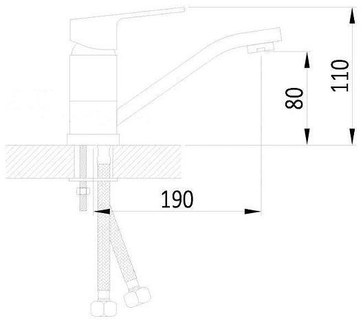 Смеситель для раковины Wisent WP45235 цвет Хром