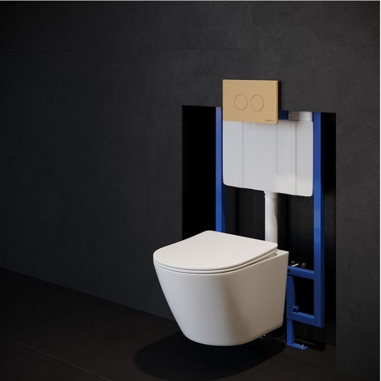 Клавиша смыва STWORKI Хельсинки 500474 цвет Золото матовое Клавиша смыва STWORKI Хельсинки 500474 цвет Золото матовое