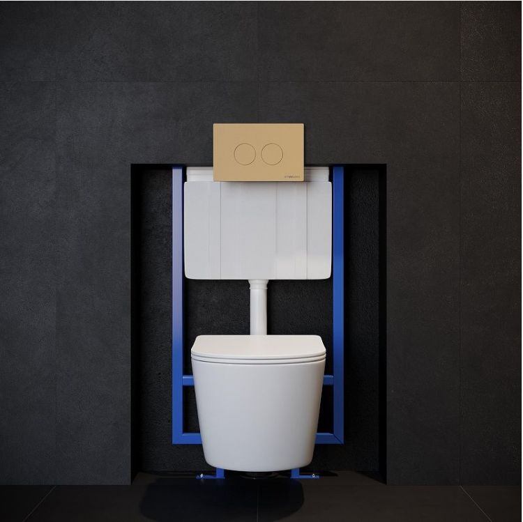 Клавиша смыва STWORKI Хельсинки 500474 цвет Золото матовое Клавиша смыва STWORKI Хельсинки 500474 цвет Золото матовое