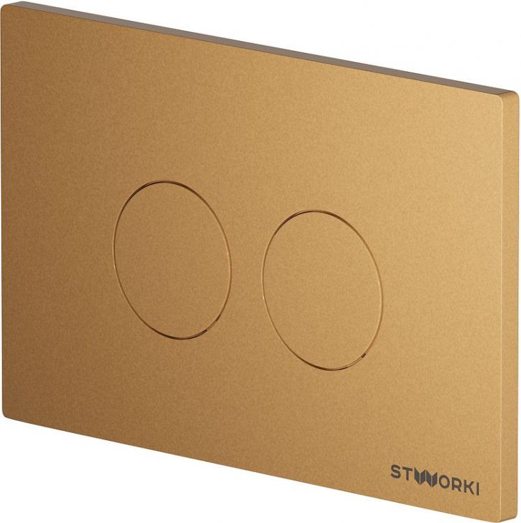 Клавиша смыва STWORKI Хельсинки 500474 цвет Золото матовое Клавиша смыва STWORKI Хельсинки 500474 цвет Золото матовое