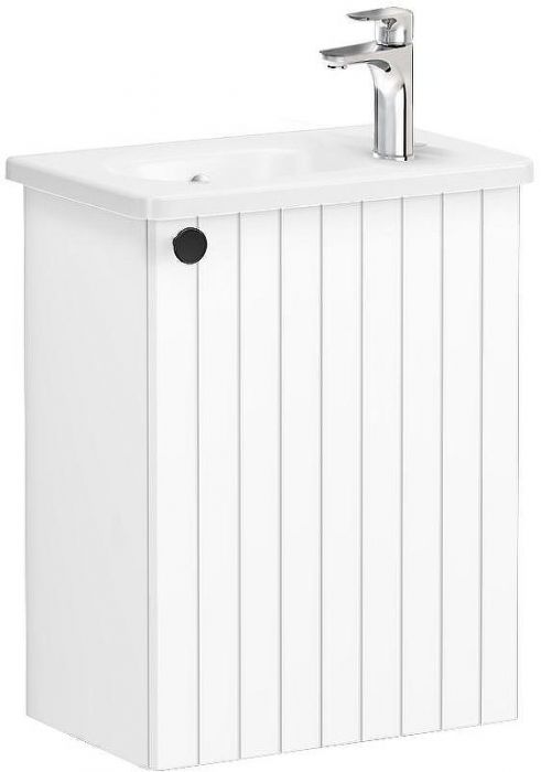 Тумба с раковиной Vitra Root Groove 45 R 69198 подвесная Белая матовая