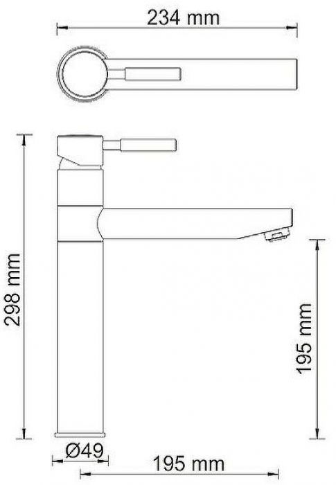 Смеситель для кухни WasserKRAFT A8137 Бронза светлая