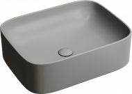 Умывальник чаша SANCOS Element накладная прямоугольная (цвет Антрацит Матовый) 505x380x150мм, CN6052MH