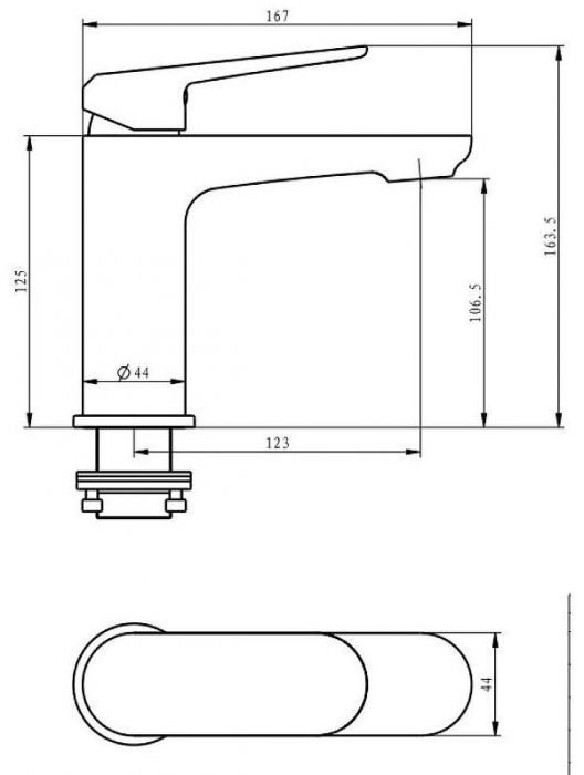 Смеситель для раковины Savol SK-H6201 цвет Белый Хром