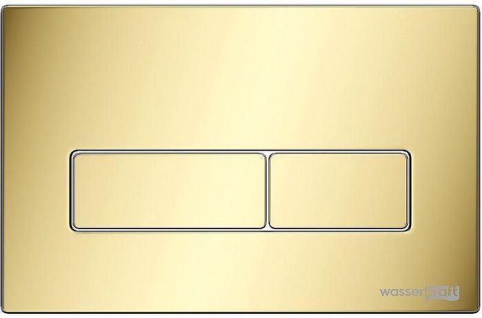 Инсталляция WasserKRAFT Glan 66TLT.010.ME.WH.PG03 для унитаза Белое стекло с клавишей смыва Золото глянцевое
