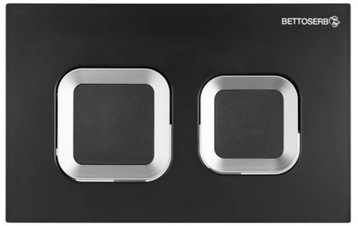 Инсталляция Bettoserb Sava Slim Superior SES40006487 для унитаза с клавишей смыва цвет Черный матовый Хром глянцевый