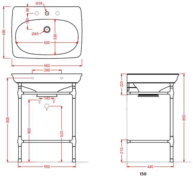 Консоль ARTCERAM Civitas CIA003 71cr