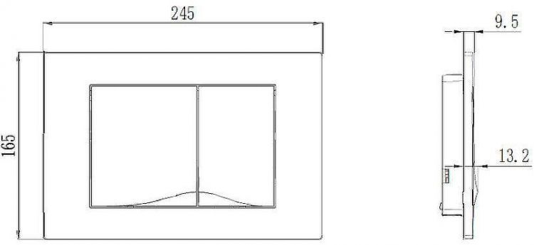 Клавиша смыва Esbano VRT-29MB ESINVRT29MB Черная матовая
