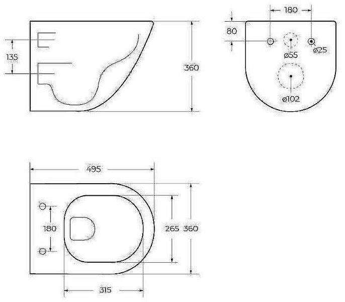 Комплект унитаза BelBagno Amanda BB051CHR+BB051SC с инсталляцией Tece Base 9400413 с сиденьем Микролифт и Белой клавишей смыва
