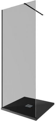 Душевая перегородка Allen Brau Infinity 1 80 3.21004.BBA.T профиль Черный браш стекло тонированное