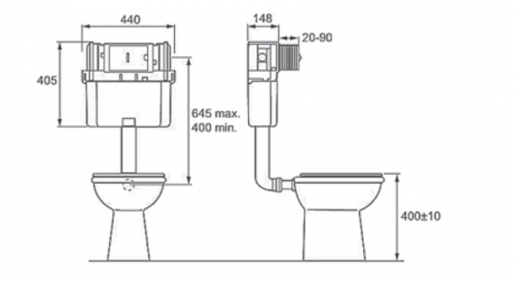 Смывной бачок для унитаза Jacob Delafon E4324-NF
