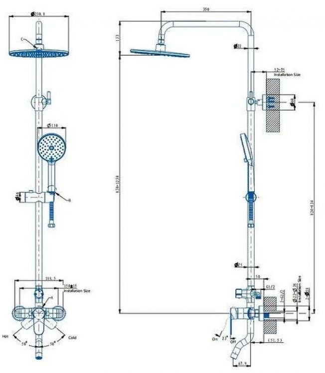 Душевая система Arrow AHMG33013CP цвет Хром Душевая система Arrow AHMG33013CP цвет Хром