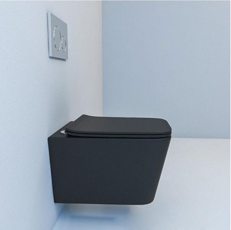 Унитаз beWash Kraft BKWHR105510 подвесной Черный матовый с сиденьем Микролифт