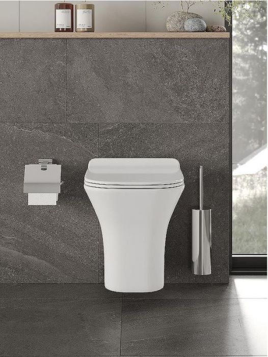 Комплект унитаза с инсталляцией Orange CI02-100W+APB200 с сиденьем Микролифт и клавишей смыва Хром глянцевый