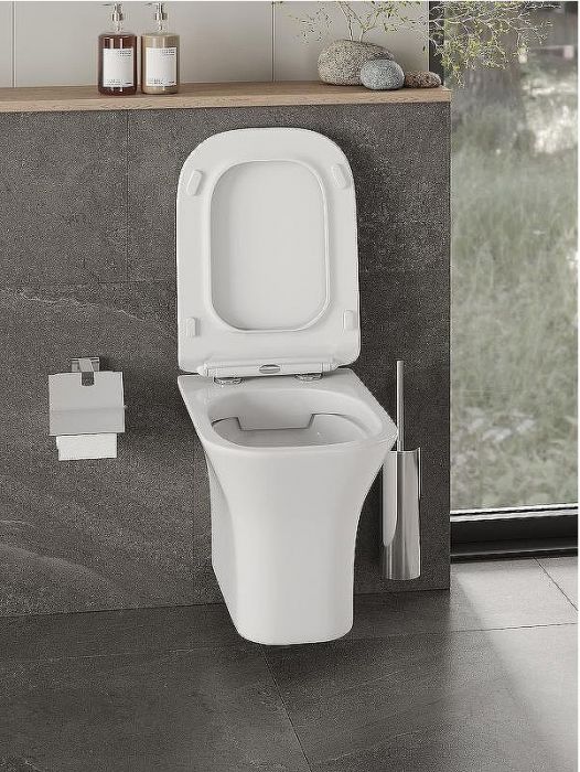 Комплект унитаза с инсталляцией Orange CI02-100W+APB200 с сиденьем Микролифт и клавишей смыва Хром глянцевый