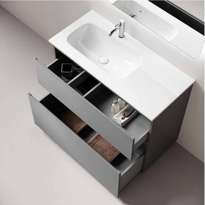 Тумба под раковину Sancos Folk Floor 120 L FL120FLES цвет Ergraut soft