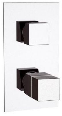Смеситель для ванны Remer Qubica Thermo QT92 с термостатом Хром