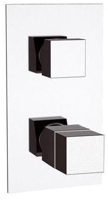 Смеситель для ванны Remer Qubica Thermo QT92 с термостатом Хром