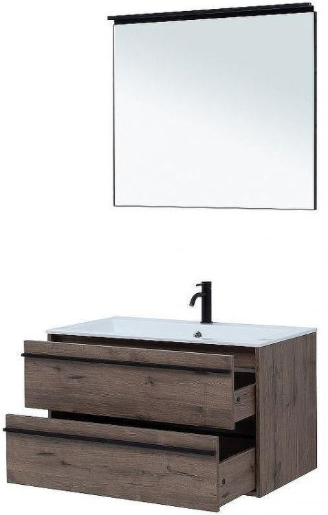 Комплект мебели для ванной Aquanet Lino 90 271958 подвесной Дуб Веллингтон