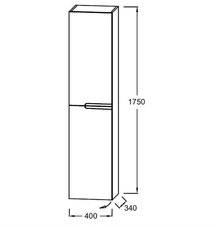 Шкаф-пенал Jacob Delafon Nona 40х175х34 см EB1893LRU-G1C, глянцевый белый